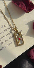 The Lovers Tarot Card Necklace – Sacred Union & Attraction Pendant
